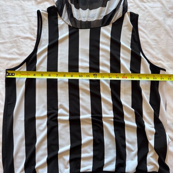 Peter Nygard Black and White Striped Blouse with Banded bottom Size Large L NWOT - Picture 6 of 6